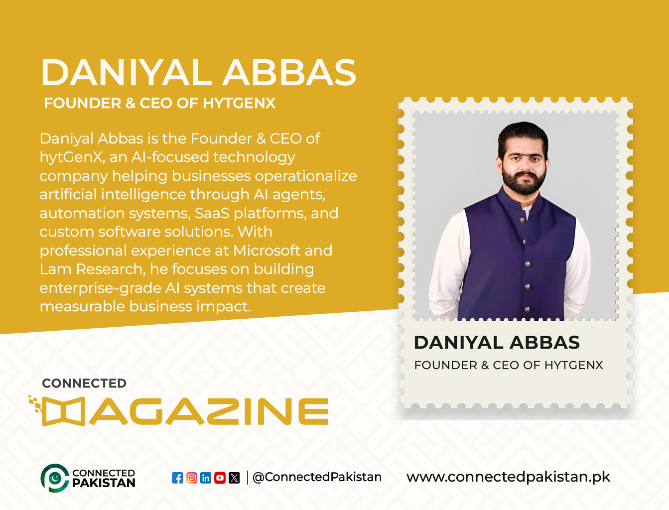 Daniyal Abbas: From Microsoft Engineer to hytGenX Founder