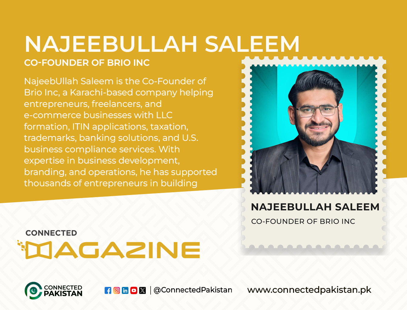 Najeeb Ullah Saleem - Building Global Opportunities for Pakistani Entrepreneurs